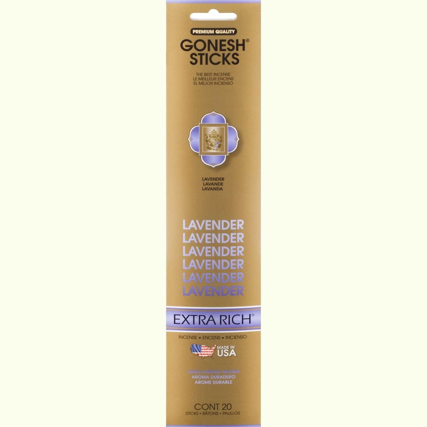 Gonesh Stick Extra Rich Lavender 20 Piece