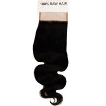 Raw Hair- Unprocessed Human Hair Hd High Definition Closure Body Wave 12 Inch Natural Color