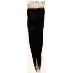 Raw Hair- Unprocessed Human Hair Hd High Definition Closure Straight 12 Inch Natural Color