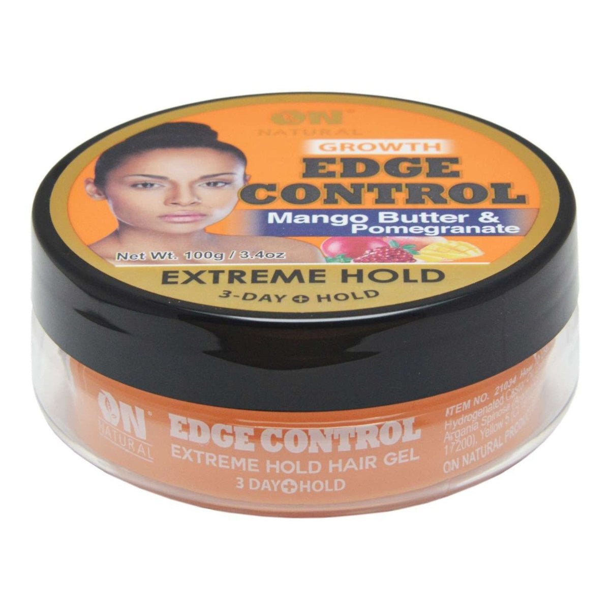 On Natural Edge Control Extreme Hold Hair Gel Mango Butter Pomegranate