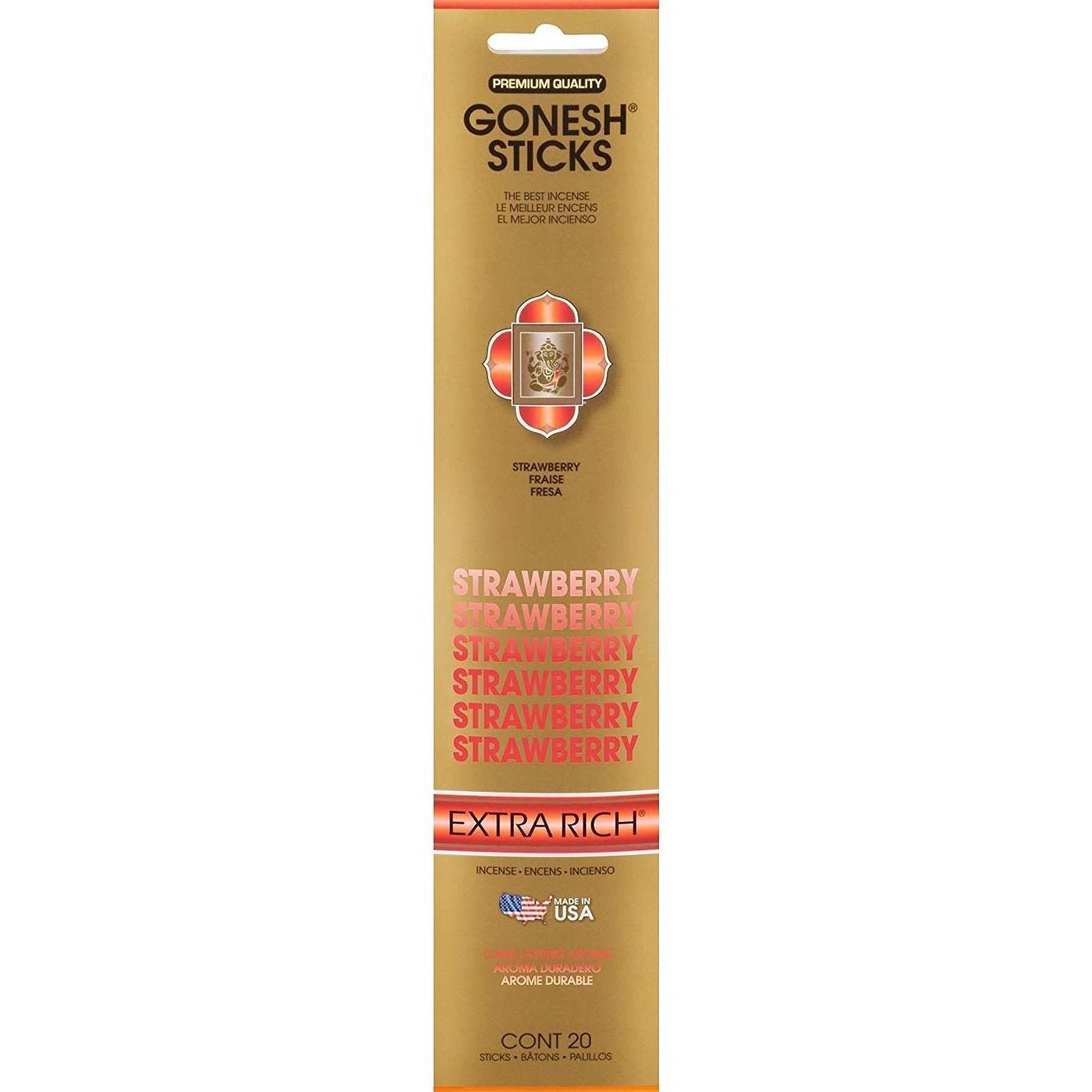 Gonesh Stick Extra Rich Strawberry 20 Piece