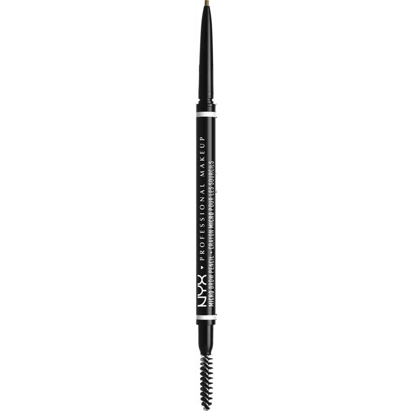 NYX Micro Brow Pencil 01 Taupe on white background