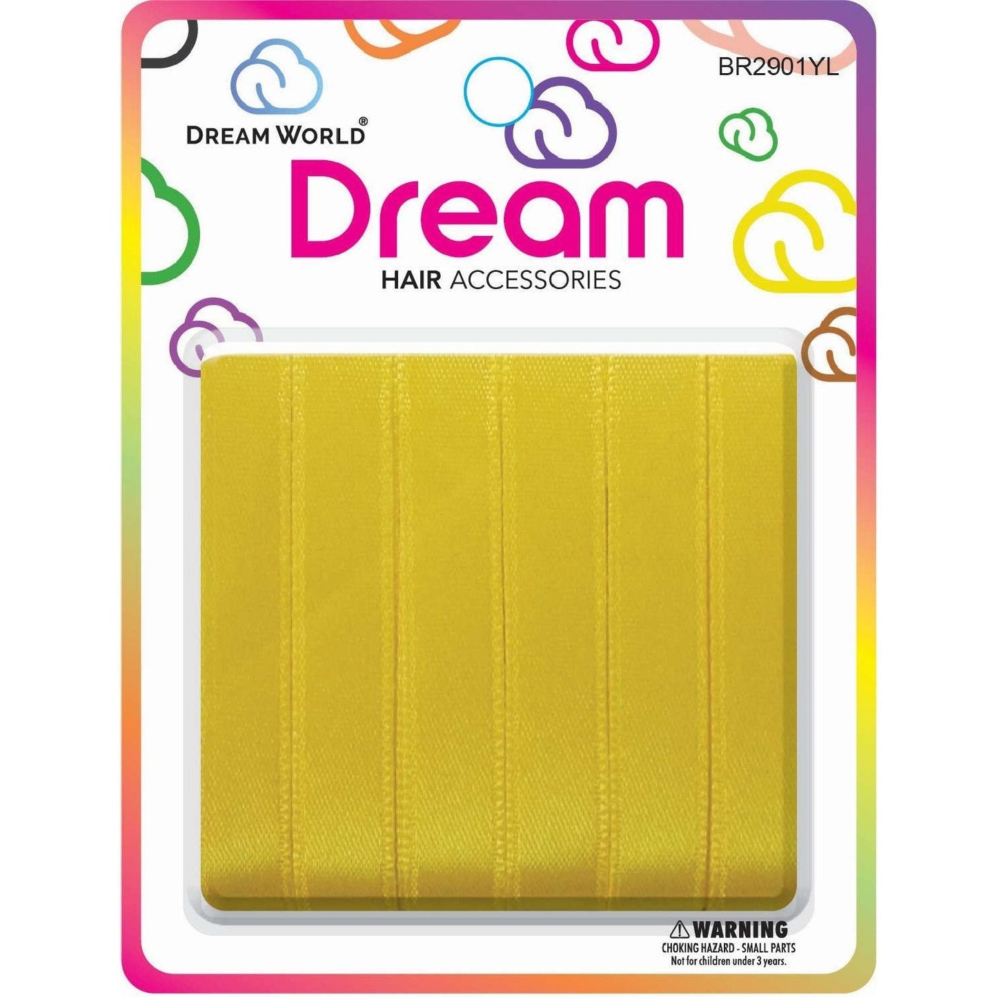 Chloe Hair Ribbon Yellow 6Pc